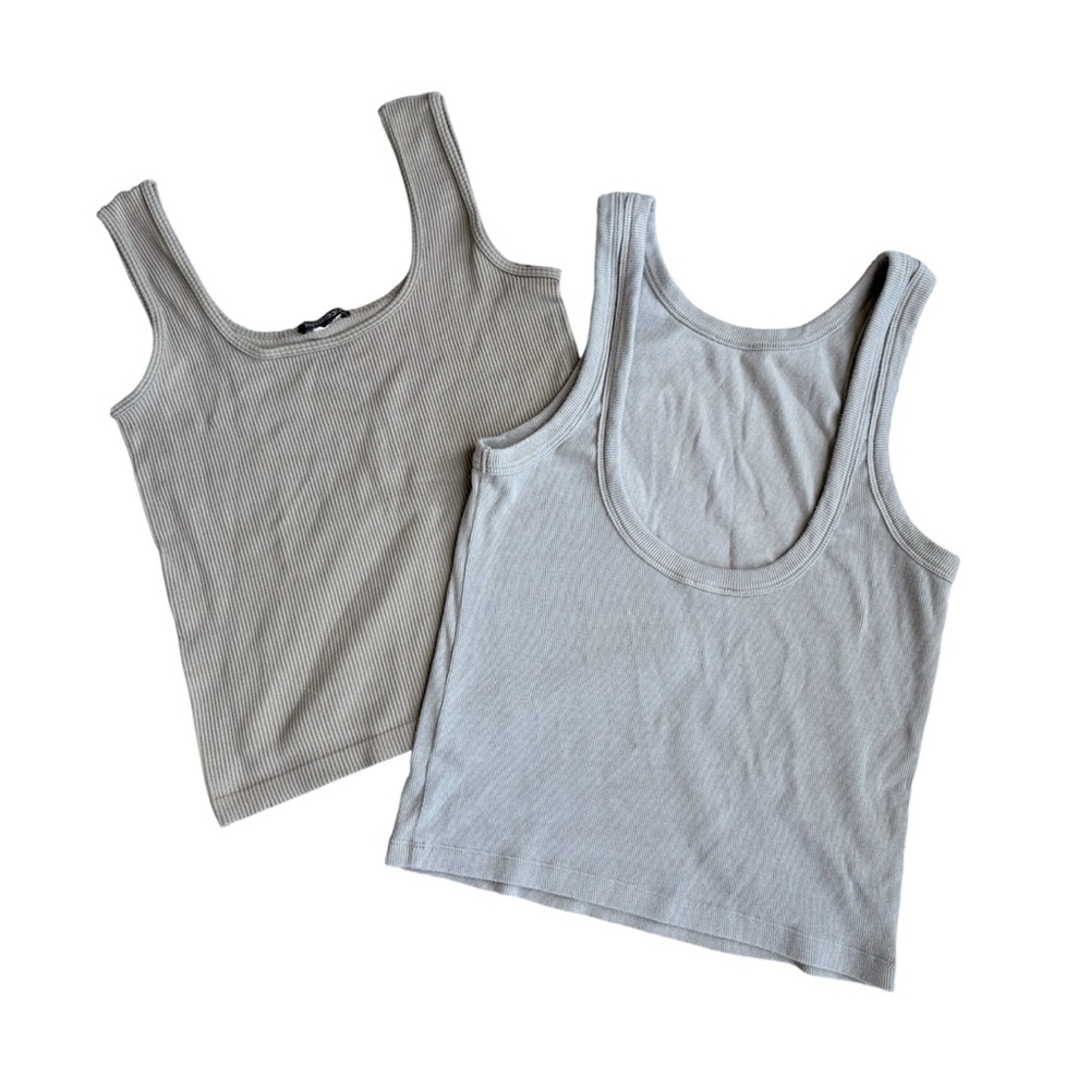 Green Ribbed Tank Top Bundle